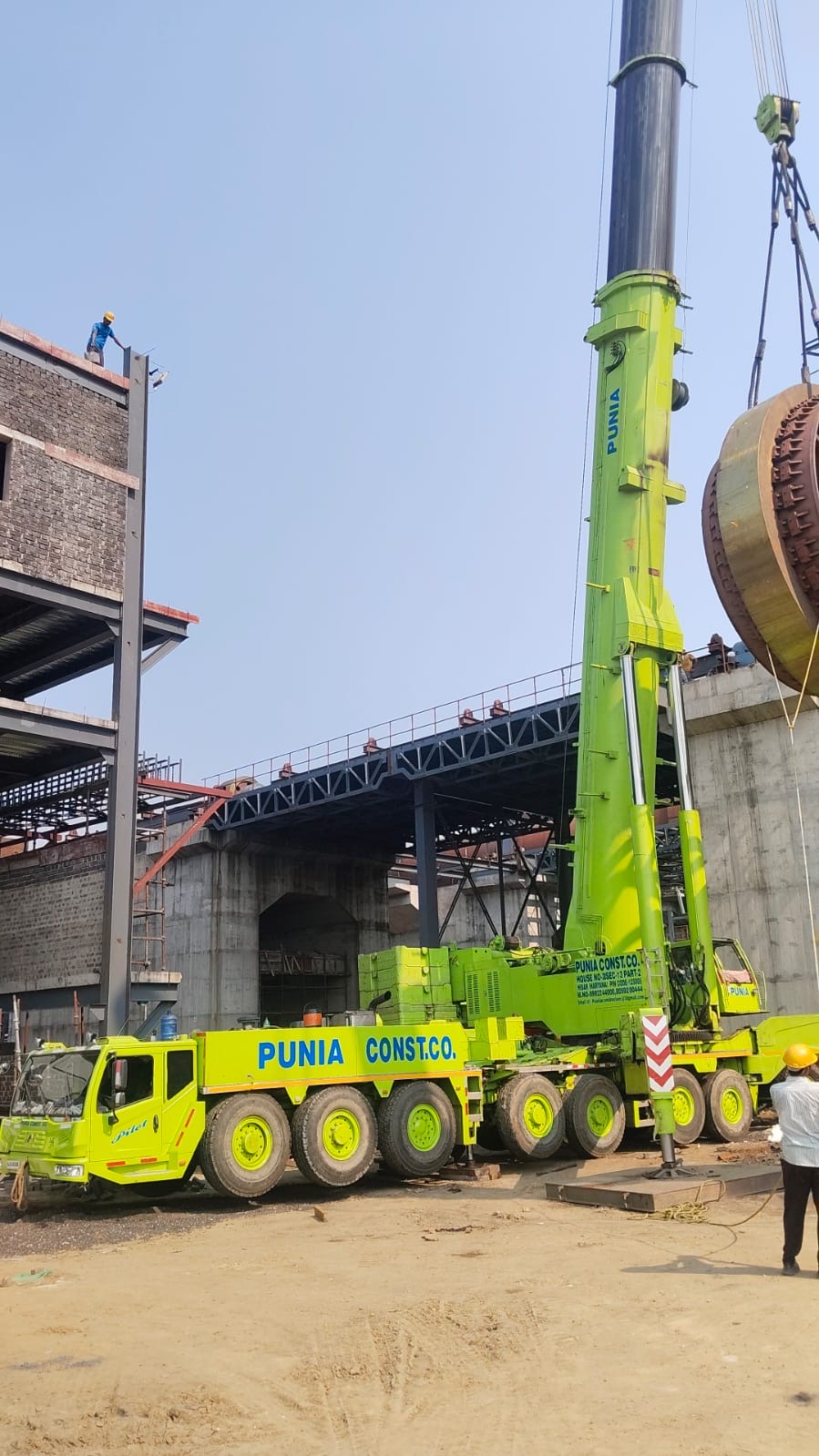 Steel bridge construction by Punia Construction
